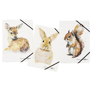 3 PAGNA Eckspanner Save me DIN A4 Rehkitz, Hase, Eichhörnchen