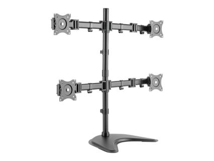 DIGITUS Quad Display Tisch Halterung fuer 4 TFT 68,5cm  27Zoll max. 8Kg