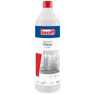 BUCASAN® CLEAR G463 | 1 Liter farbstofffreier Sanitärunterhaltsreiniger mit Geruchsblocker und besonders effektiver Säurekombination