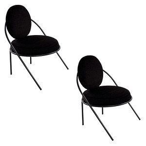 2 PAPERFLOW Sessel SATURNE schwarz Stoff