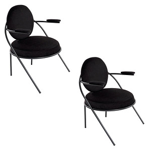2 PAPERFLOW Sessel SATURNE schwarz Stoff