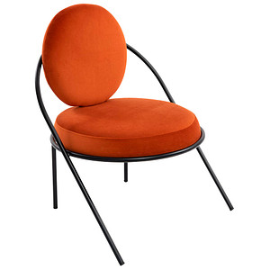 PAPERFLOW Sessel SATURNE rost schwarz Stoff