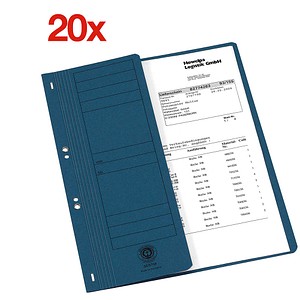 20 Ösenhefter Karton blau DIN A4
