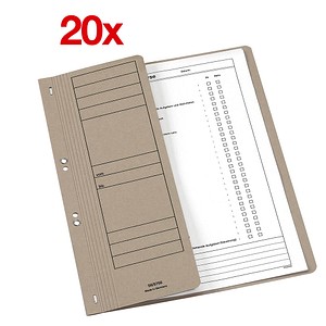 20 Ösenhefter Karton grau DIN A4