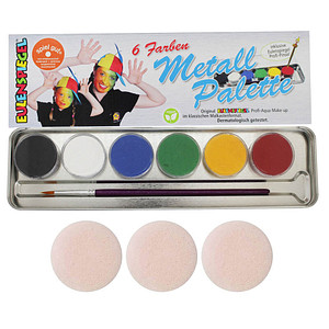 EULENSPIEGEL™ Metall Palette Kinderschmink-Set farbsortiert