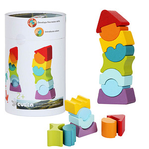 CUBiKA Stapelturm Lernspielzeug