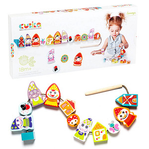 CUBiKA Fädelspiel fröhliche Zwerge Lernspiel