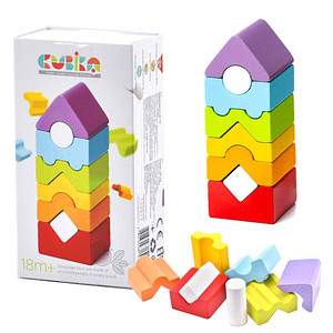 CUBiKA Stapelturm Lernspielzeug