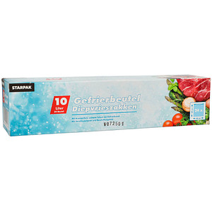 PAPSTAR Gefrierbeutel 10 Liter, 600 x 400 mm, transparent