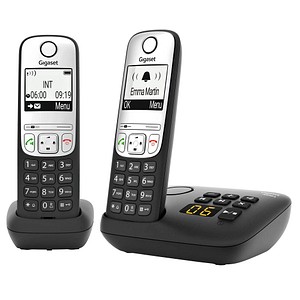 Gigaset A690 A Duo Schnurlostelefon-Set mit Anrufbeantworter schwarz
