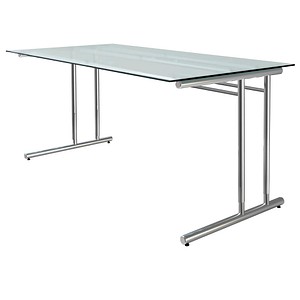 kerkmann Schreibtisch ARTLINE, (B)1.600 mm, mit Glasplatte