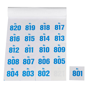 100 WOLF & APPENZELLER Klebenummern Zahlen 20,0 x 24,0 mm