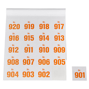 100 WOLF & APPENZELLER Klebenummern Zahlen 20,0 x 24,0 mm