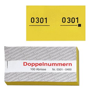 5 WOLF & APPENZELLER Doppelnummernblöcke 0001-0100, 0101-0200, 0201-0300, 0301-0400, 0401-0500