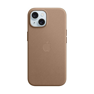 Apple Feingewebe Case mit MagSafe Handy-Cover für Apple iPhone 15 taupe