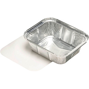 25 PAPSTAR Aluschalen mit Deckel 500 ml