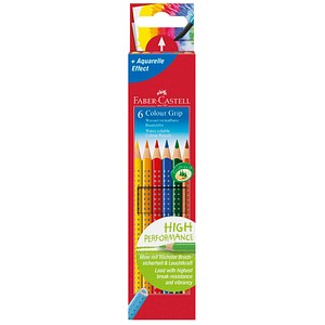 6 FABER-CASTELL Colour GRIP Buntstifte farbsortiert