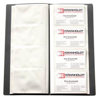 Visitenkartenbuch für 240 Karten schwarz