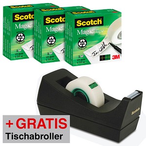 3M Tischabroller 3M Scotch® Magic? 810 Matt (L x B) 33 m x 19 mm Inhalt: 3 Roll