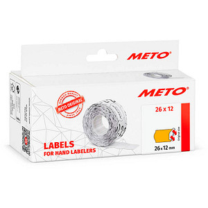 METO Etiketten für Preisauszeichner, 26 x 12 mm, orange