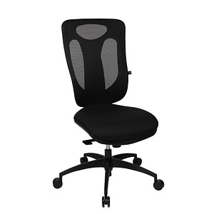 TOPSTAR Bürodrehstuhl,Sitz schwarz,Netzrücken schwarz,Sitz HxBxT 450-550x450x46