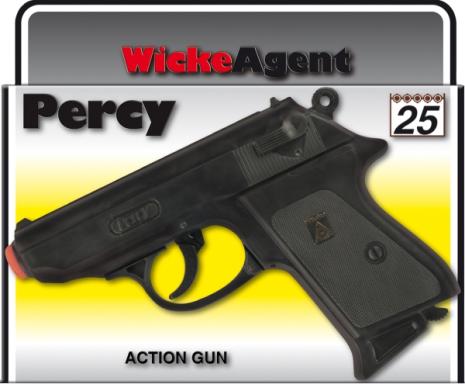 25er Agentenpistole Percy 15,8cm, Box, Nr: 0380 SCHACHTEL