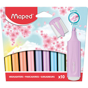 Maped Textmarker FLUO'PEPS PASTEL, 10er Blister
