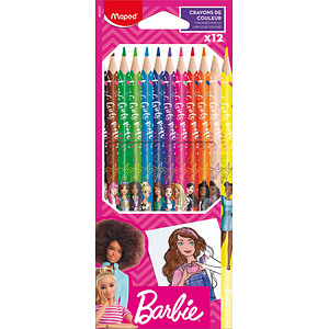 Maped Dreikant-Buntstifte Barbie, 12er Kartonetui