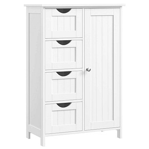 VASAGLE Badschrank LHC41W weiß 55,0 x 28,5 x 82,0 cm