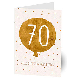 LUMA Geburtstagskarte 70. Ballon DIN B6