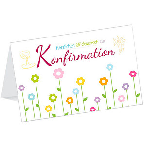 LUMA Konfirmationskarte Blumen DIN B6