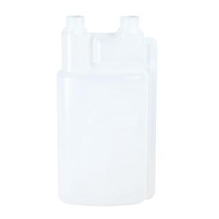 Leerflasche 1-Liter-Dosierflasche, natur-transparent mit Steigrohr ohne Verschlüsse Dosierung 20/40/60 ml, nachfüllbar, zweihalsig