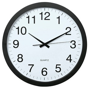 hama Wanduhr Aruba weiß schwarz Kunststoff, Ø 40,0 cm