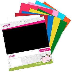 plottiX PremiumFlex Aufbügelfolie 10 St. farbsortiert Flex-Folie 30,0 x 30,0 cm,  10 St.
