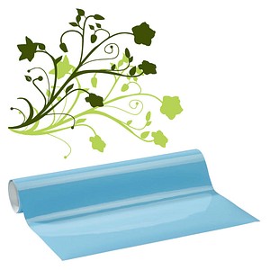 plottiX Vinylfolie permanent hellblau 31,5 cm x 1,0 m,  1 Rolle