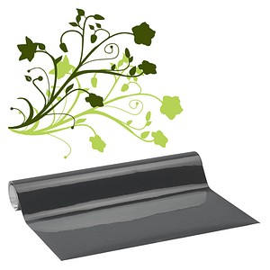 plottiX Vinylfolie permanent dunkelgrau 31,5 cm x 1,0 m,  1 Rolle