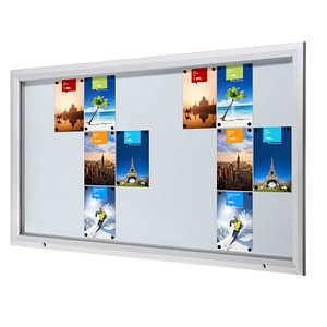 Showdown® Displays Schaukasten T silber 24x DIN A4