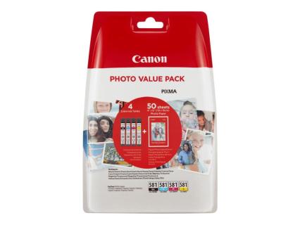 CANON CLI 581 C/M/Y/BK Photo Value Pack 4er Pack Schwarz, Gelb, Cyan, Magenta T