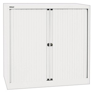 BISLEY Rollladenschrank verkehrsweiß 2 Fachböden 100,0 x 43,0 x 103,0 cm