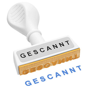 WEDO Textstempel Gescannt