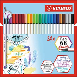 STABILO Pinselstift Pen 68 brush, 24er Karton-Etui