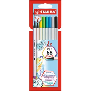 STABILO Pinselstift Pen 68 brush, 8er Karton-Etui