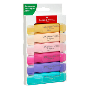 FABER-CASTELL Textmarker TEXTLINER 46 PASTELL, 6er Etui