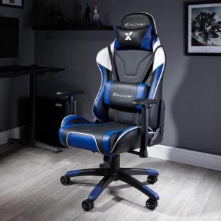 X ROCKER Agility eSports Gaming-Bürodrehstuhl - blau/schwarz