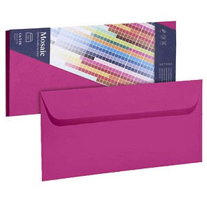 artoz Briefumschläge Mosaic DIN lang ohne Fenster rosa 20 St.