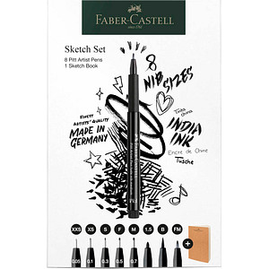 FABER-CASTELL Pitt Artist Pen  Handlettering-Set schwarz, 1 Set
