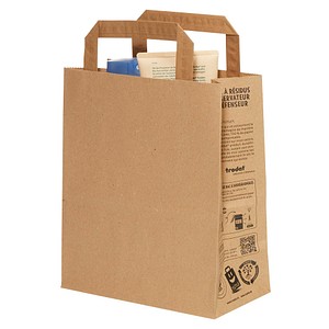 100 trodat Tragetaschen TÜTLE M braun 18,5 x 22,0 cm