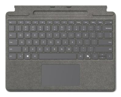 MICROSOFT Surface Pro Keyboard [DE] Platin mit Pen Storage ohne Pen dabei / mit