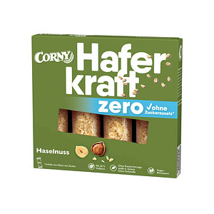 CORNY Haferkraft zero Haselnuss Müsliriegel 4 Riegel