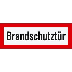 Brandschutzaufkleber Brandschutztür rechteckig 29,7 x 10,5 cm